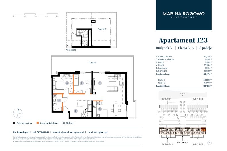 Apartament wakacyjny 84,67 m², piętro 3, oferta nr 123