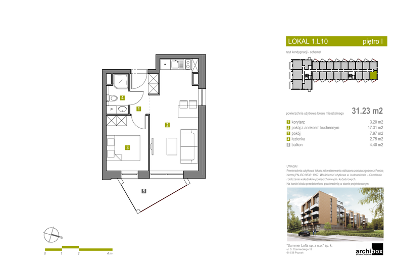 Apartament wakacyjny 31,50 m², piętro 1, oferta nr Apartament 30