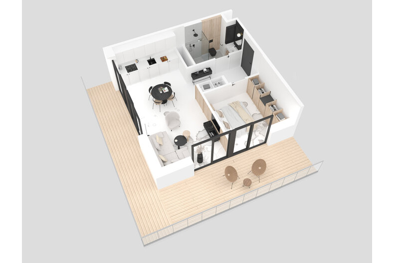 Apartament wakacyjny 44,14 m², parter, oferta nr B/009