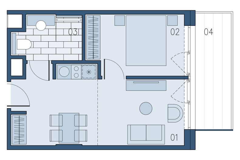 Apartament wakacyjny 34,21 m², parter, oferta nr B/013