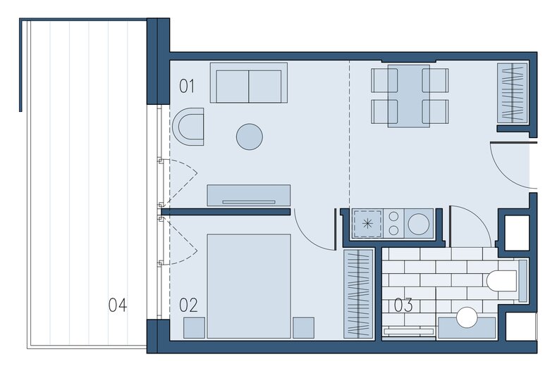 Apartament wakacyjny 35,56 m², piętro 1, oferta nr B/103