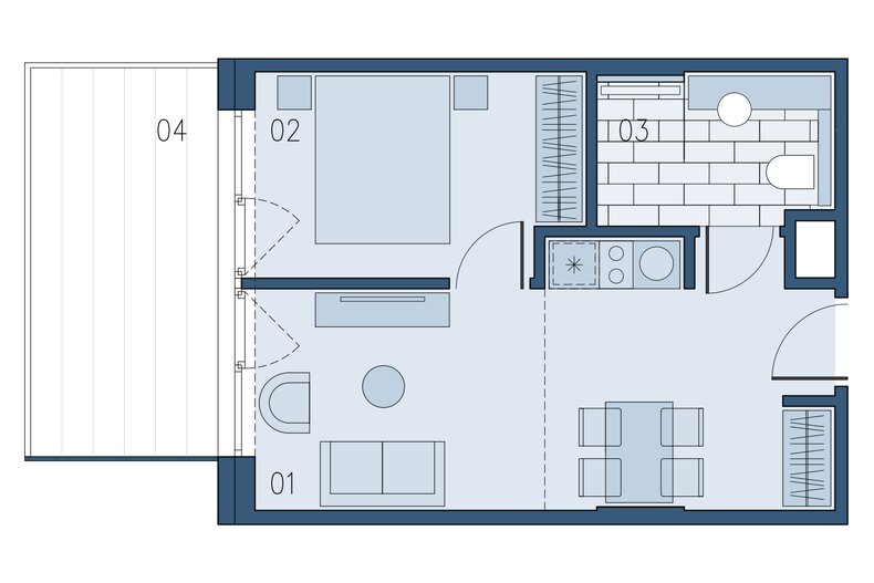 Apartament wakacyjny 34,63 m², piętro 1, oferta nr B/105