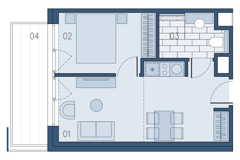 Apartament wakacyjny 34,05 m², piętro 1, oferta nr B/118