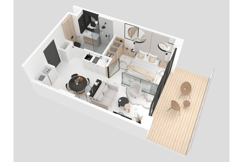 Apartament wakacyjny 34,17 m², piętro 2, oferta nr B/202