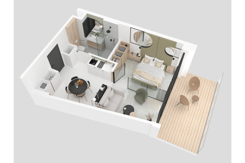 Apartament wakacyjny 33,41 m², piętro 3, oferta nr B/362