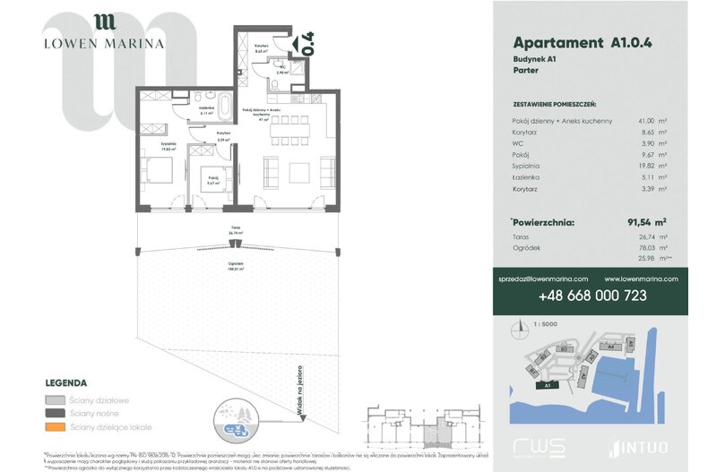 Apartament wakacyjny 91,82 m², parter, oferta nr A1 - 0.4