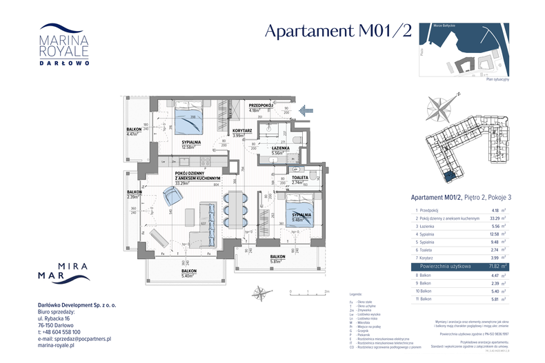 Apartament wakacyjny 71,82 m², piętro 2, oferta nr M01/2