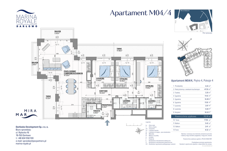 Apartament wakacyjny 113,19 m², piętro 4, oferta nr M04/4