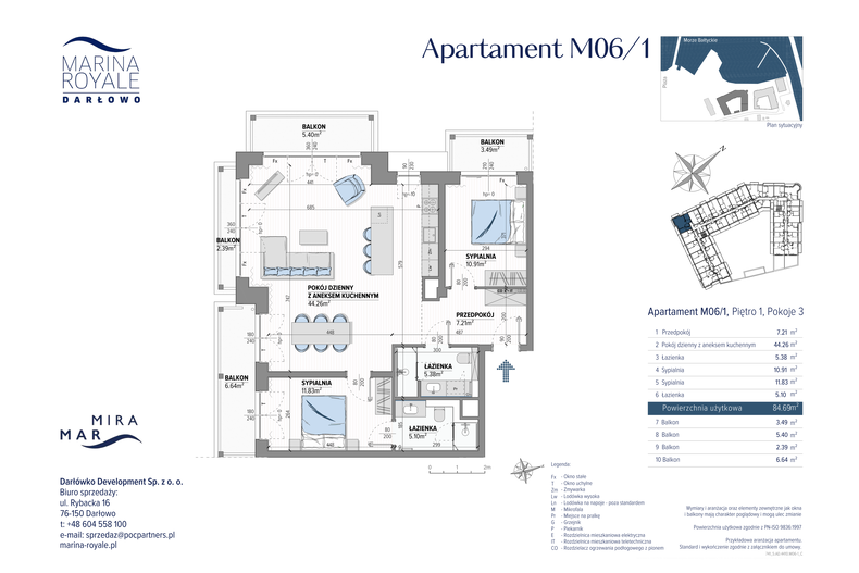 Apartament wakacyjny 84,69 m², piętro 1, oferta nr M06/1