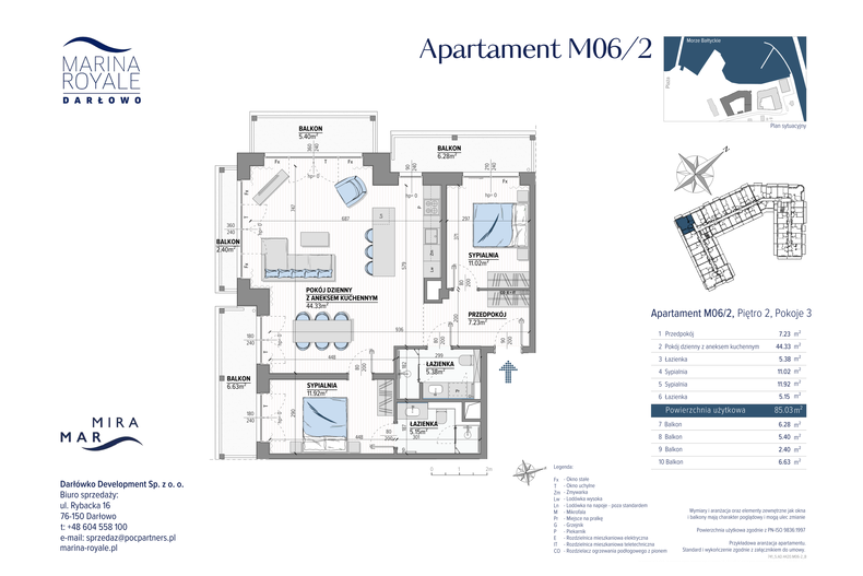 Apartament wakacyjny 85,03 m², piętro 2, oferta nr M06/2