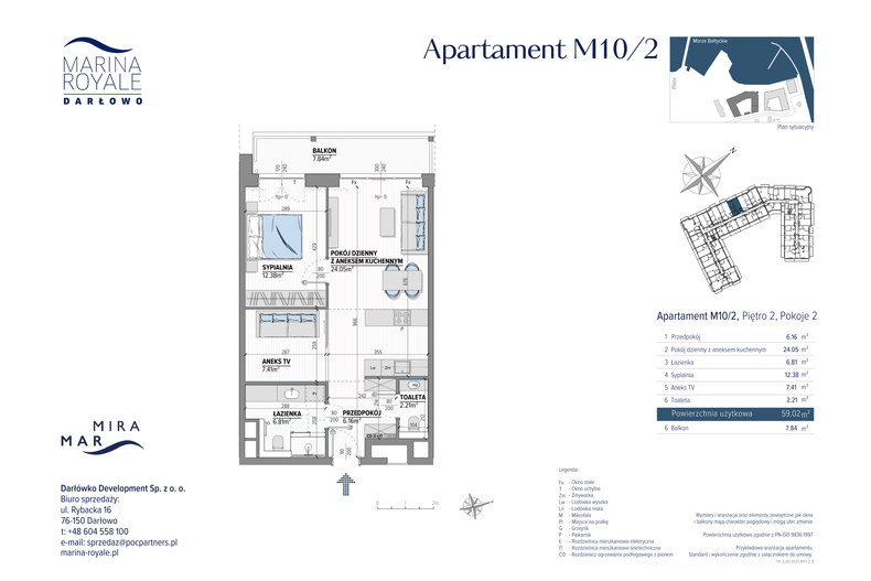 Apartament wakacyjny 59,02 m², piętro 2, oferta nr M10/2