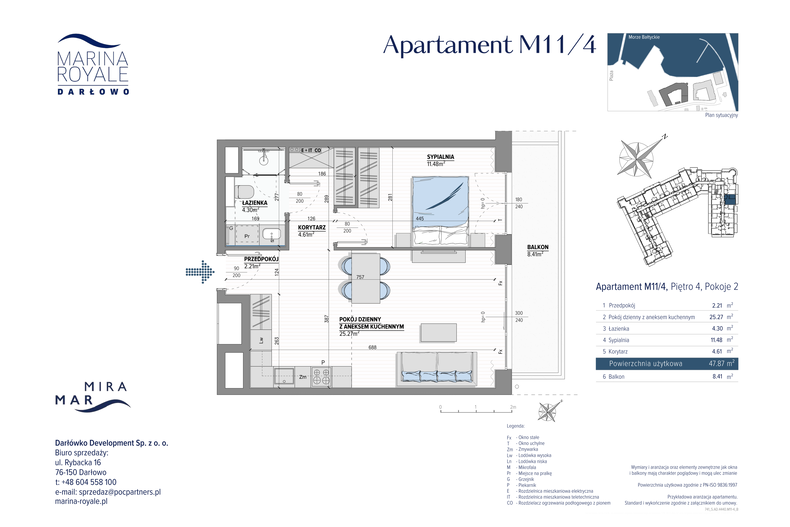 Apartament wakacyjny 47,87 m², piętro 4, oferta nr M11/4