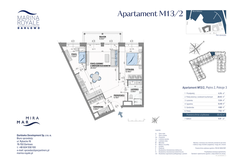 Apartament wakacyjny 65,42 m², piętro 2, oferta nr M13/2
