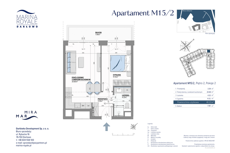 Apartament wakacyjny 40,23 m², piętro 2, oferta nr M15/2
