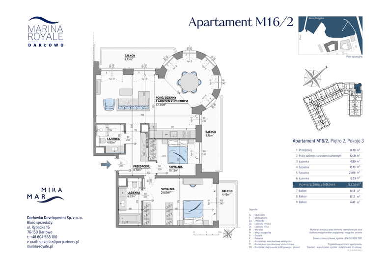 Apartament wakacyjny 93,59 m², piętro 2, oferta nr M16/2