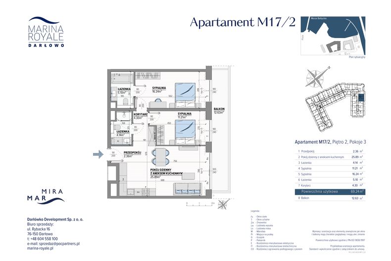 Apartament wakacyjny 69,24 m², piętro 2, oferta nr M17/2