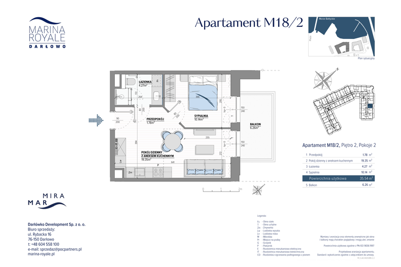 Apartament wakacyjny 35,54 m², piętro 2, oferta nr M18/2