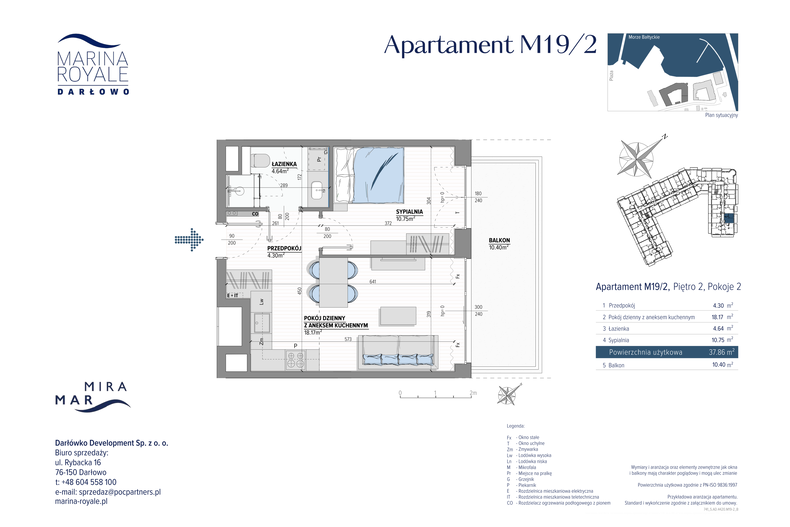 Apartament wakacyjny 37,86 m², piętro 2, oferta nr M19/2