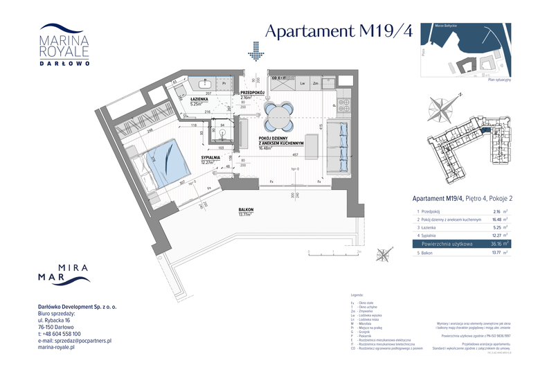 Apartament wakacyjny 36,16 m², piętro 4, oferta nr M19/4