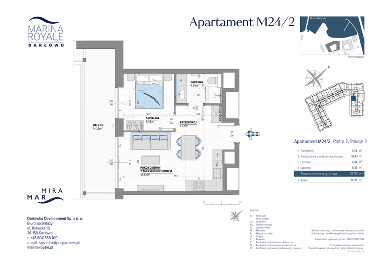 Apartament wakacyjny 37,92 m², piętro 2, oferta nr M24/2