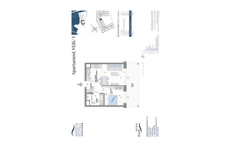Apartament wakacyjny 33,85 m², piętro 1, oferta nr M26/1