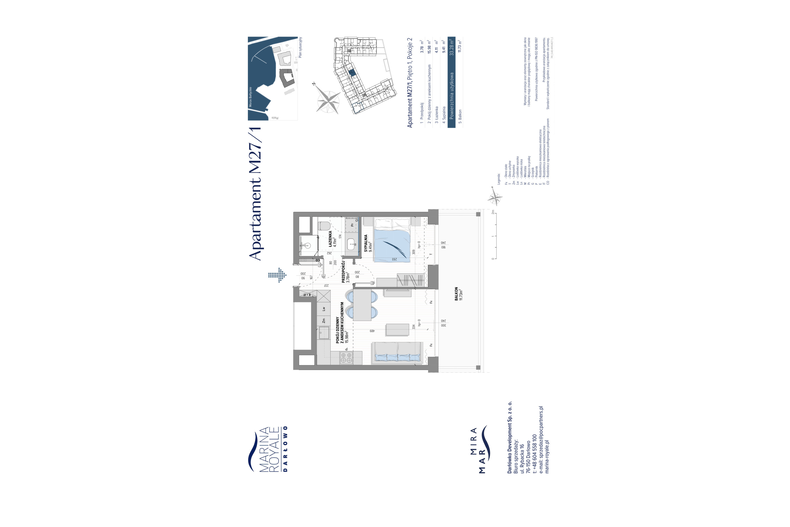 Apartament wakacyjny 33,28 m², piętro 1, oferta nr M27/1