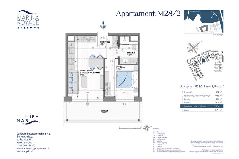 Apartament wakacyjny 35,24 m², piętro 2, oferta nr M28/2