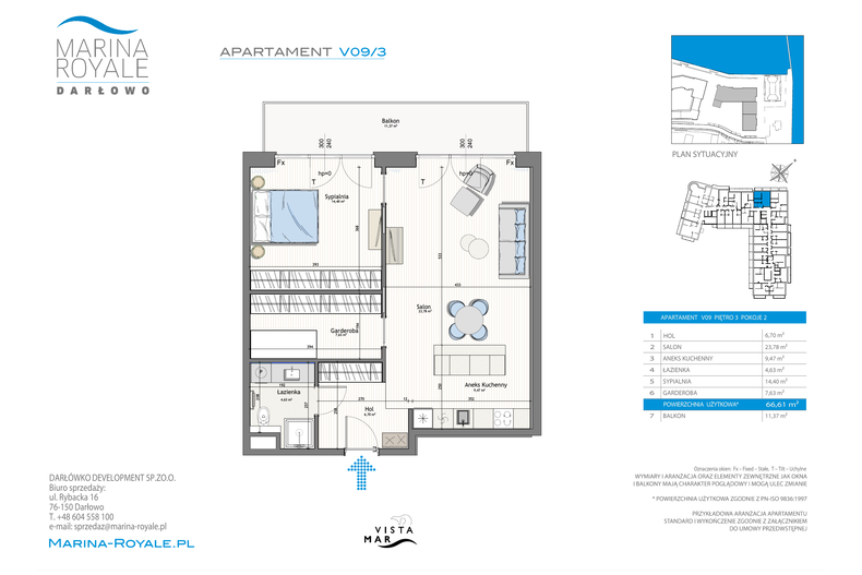 Apartament wakacyjny 66,61 m², piętro 3, oferta nr V09/3