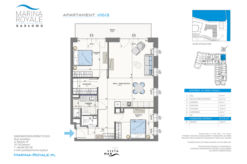 Apartament wakacyjny 81,72 m², piętro 3, oferta nr V10/3