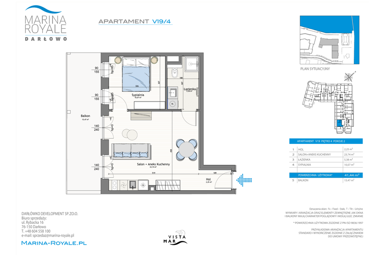 Apartament wakacyjny 41,44 m², piętro 4, oferta nr V19/4