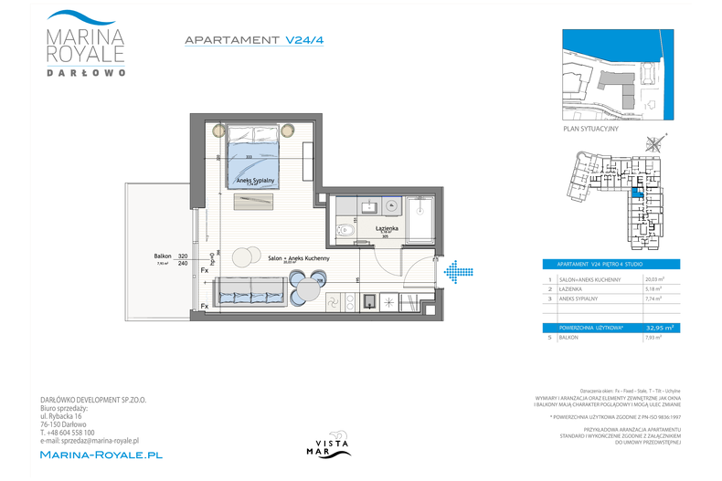 Apartament wakacyjny 32,95 m², piętro 4, oferta nr V24/4