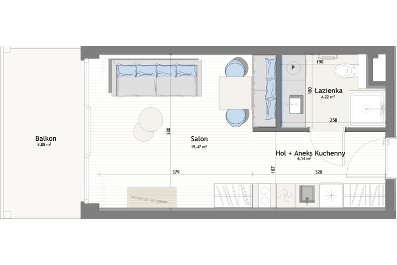 Apartament wakacyjny 26,10 m², piętro 3, oferta nr V20/3