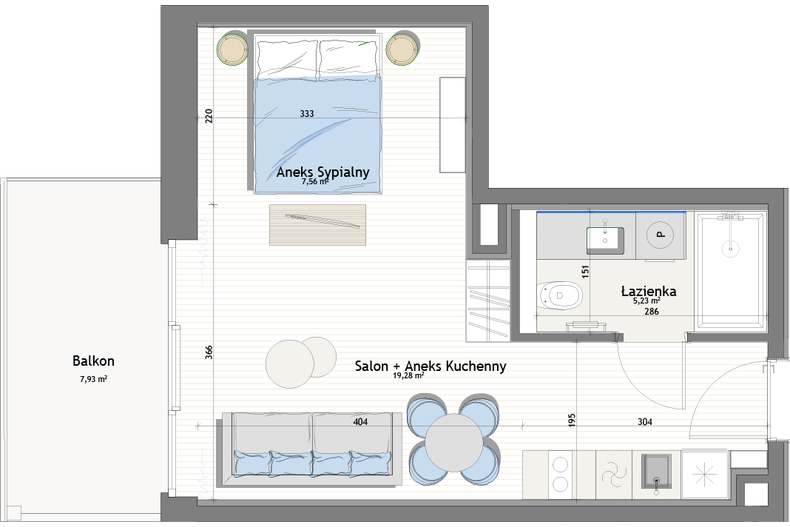Apartament wakacyjny 32,77 m², piętro 3, oferta nr V24/3