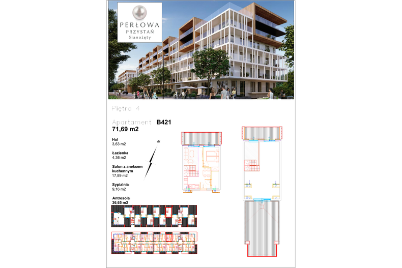 Apartament wakacyjny 71,69 m², piętro 4, oferta nr B.421