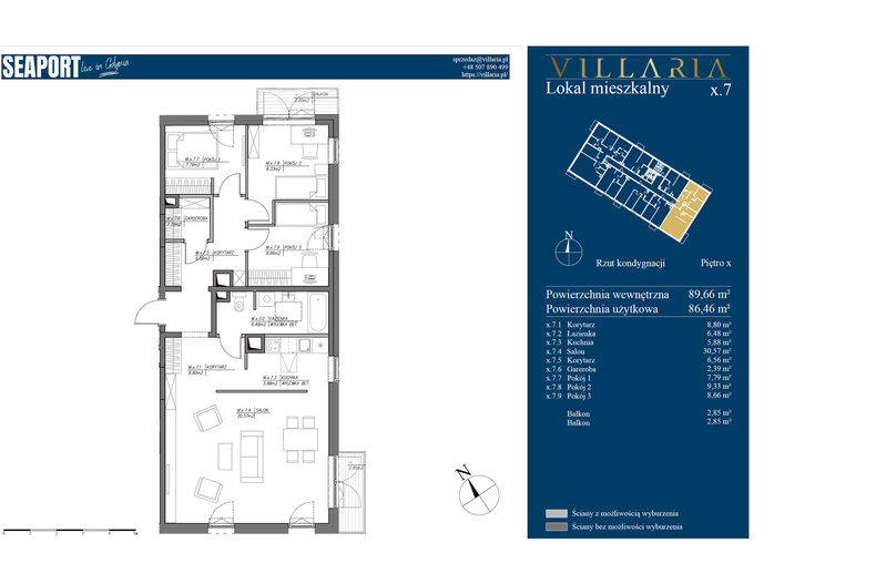 Apartament wakacyjny 89,66 m², piętro 1, oferta nr 1.2-1.3
