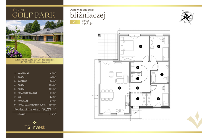 Dom wakacyjny 96,00 m², oferta nr 2.1.