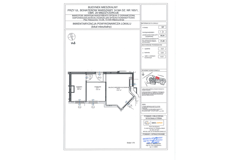 Apartament wakacyjny 30,24 m², parter, oferta nr 107/0.07