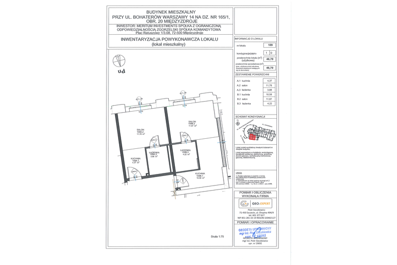Apartament wakacyjny 46,70 m², parter, oferta nr 109/0.37