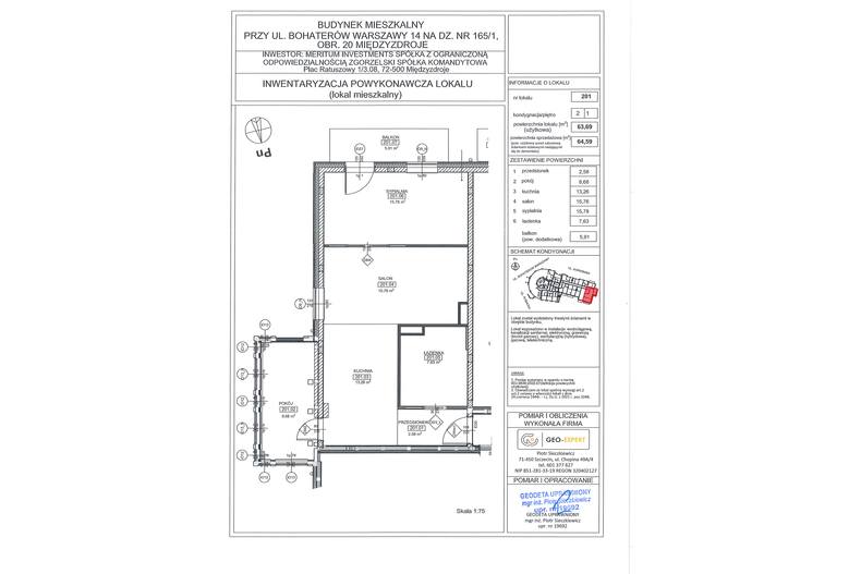 Apartament wakacyjny 63,69 m², piętro 1, oferta nr 201/1.08