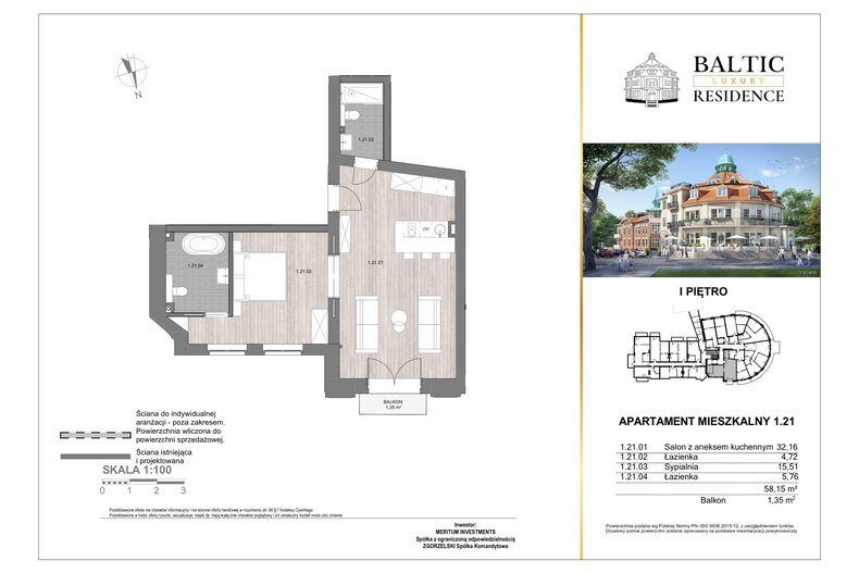 Apartament wakacyjny 58,15 m², piętro 2, oferta nr 310/2.31