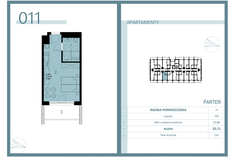 Apartament wakacyjny 25,11 m², parter, oferta nr A/011