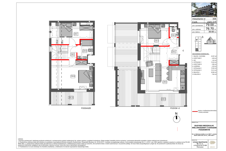 Apartament wakacyjny 79,23 m², piętro 2, oferta nr 308