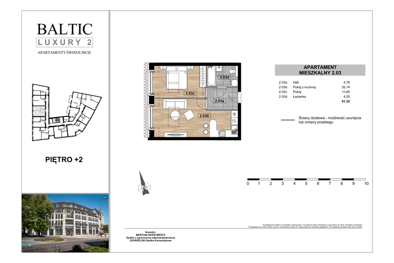 Apartament wakacyjny 41,32 m², piętro 2, oferta nr 2/03/