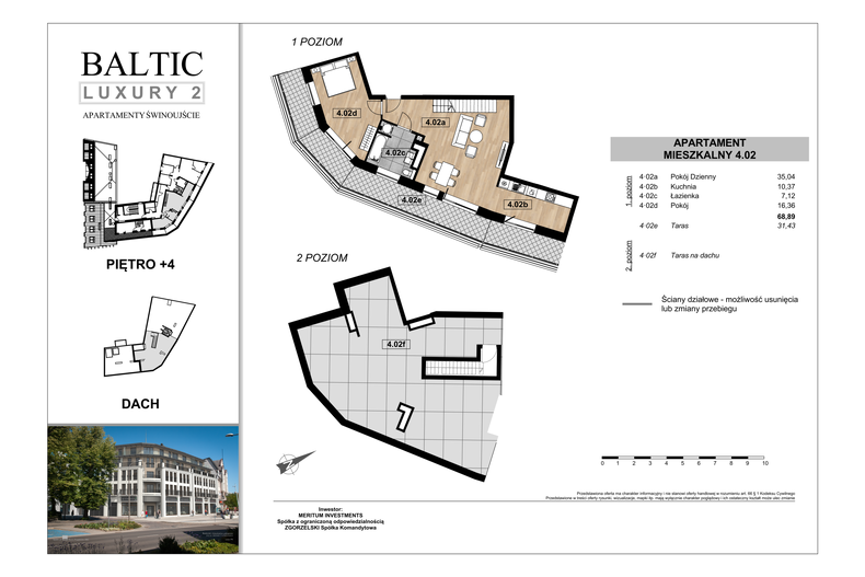 Apartament wakacyjny 68,89 m², piętro 4, oferta nr 4/02/