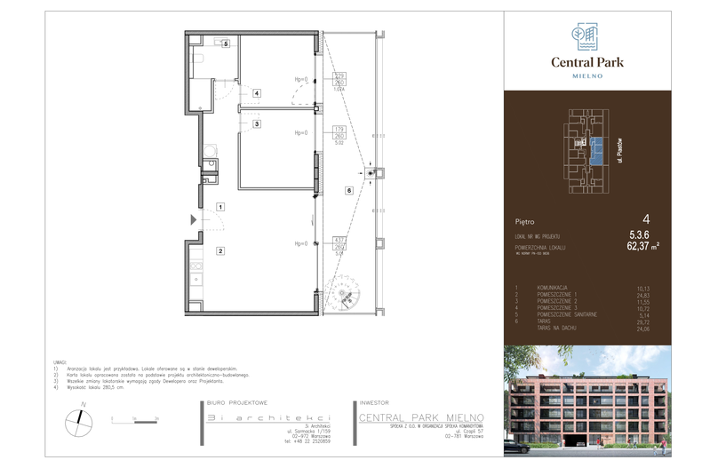 Apartament wakacyjny 62,37 m², piętro 4, oferta nr 5.3.6.