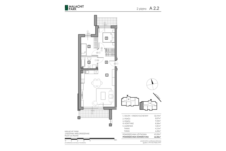 Apartament wakacyjny 66,08 m², piętro 2, oferta nr A22