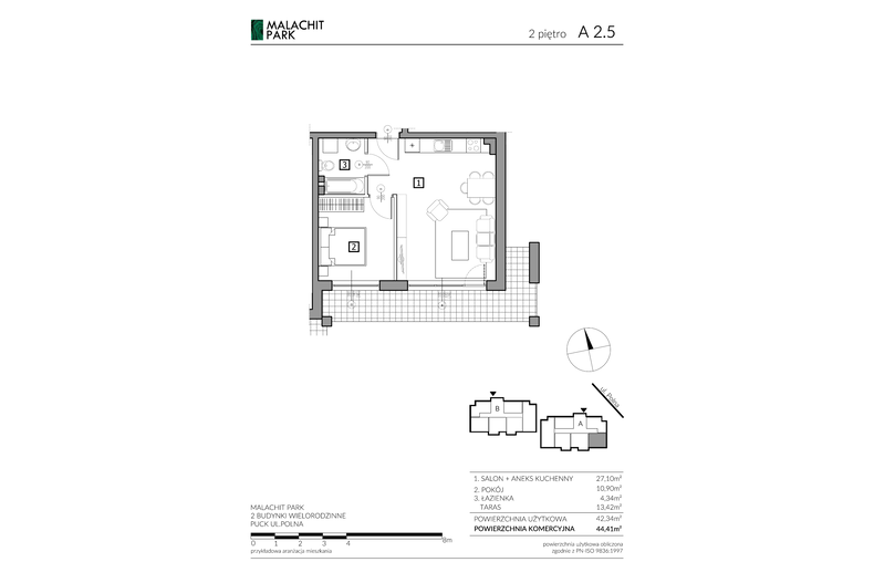 Apartament wakacyjny 44,41 m², piętro 2, oferta nr A25