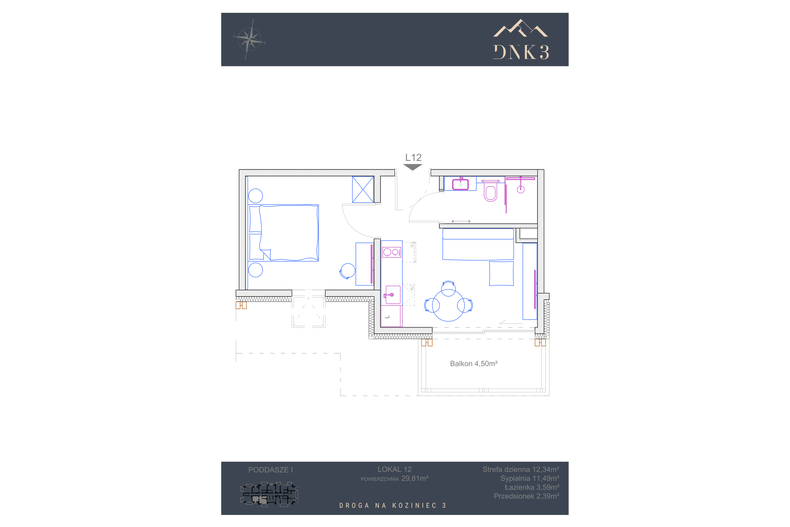 Apartament wakacyjny 29,81 m², piętro 1, oferta nr L12