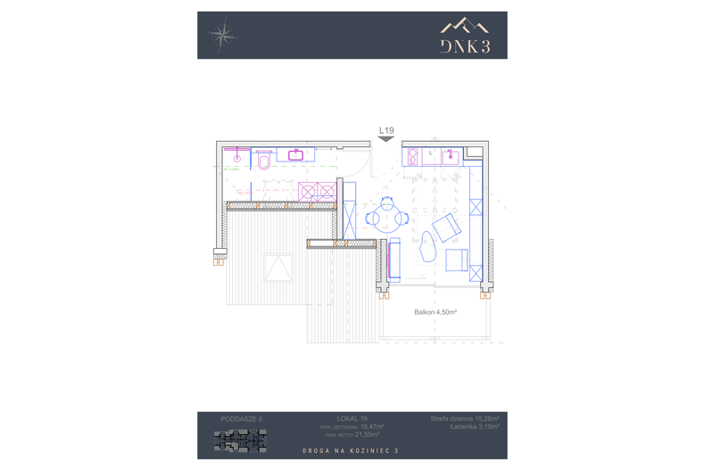 Apartament wakacyjny 21,55 m², piętro 2, oferta nr L19