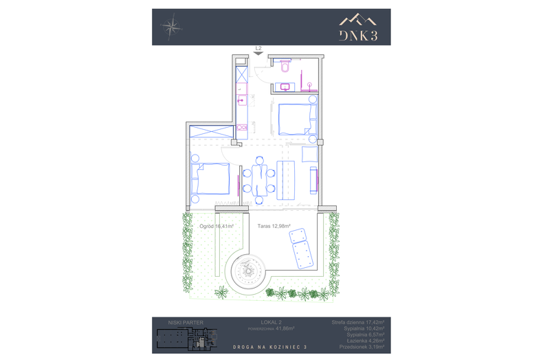 Apartament wakacyjny 41,86 m², parter, oferta nr L2